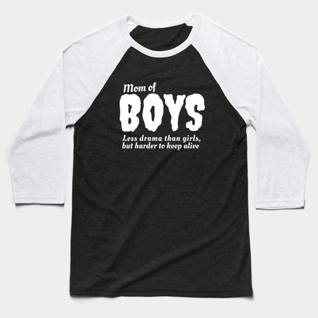 Mom Of Boys | T-Shirt For Womens | Mother's Day Gifts Baseball T-Shirt by Retro-Pedro's Magic Store